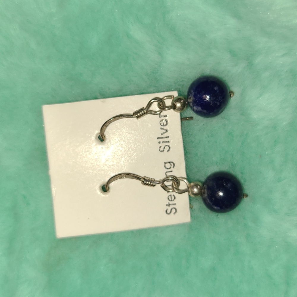 Sterling silver lapis lazuli earrings